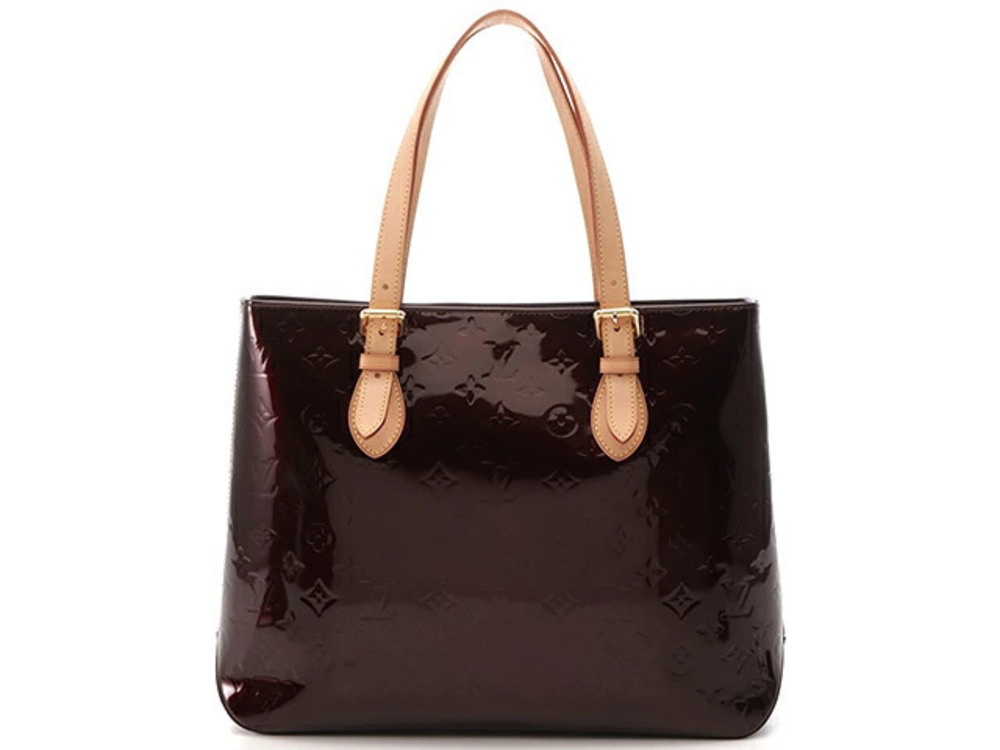 LOUIS VUITTON Monogram Vernis Brentwood Shoulder Bag Tote Amarante Purple